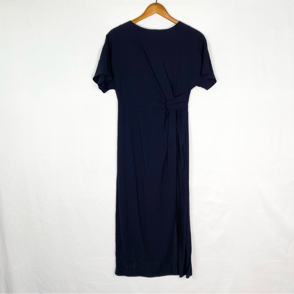 Topshop‎ Midnight Blue Short Sleeve Maxi Dress Sheath Garment